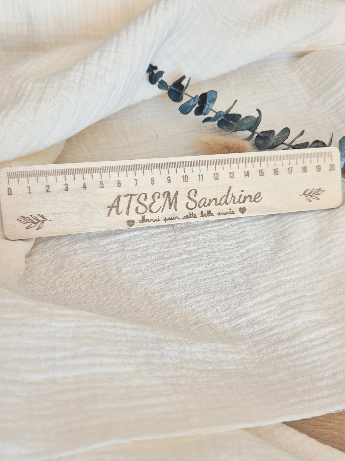 "Règle gravée" - Règle en bois personnalisée