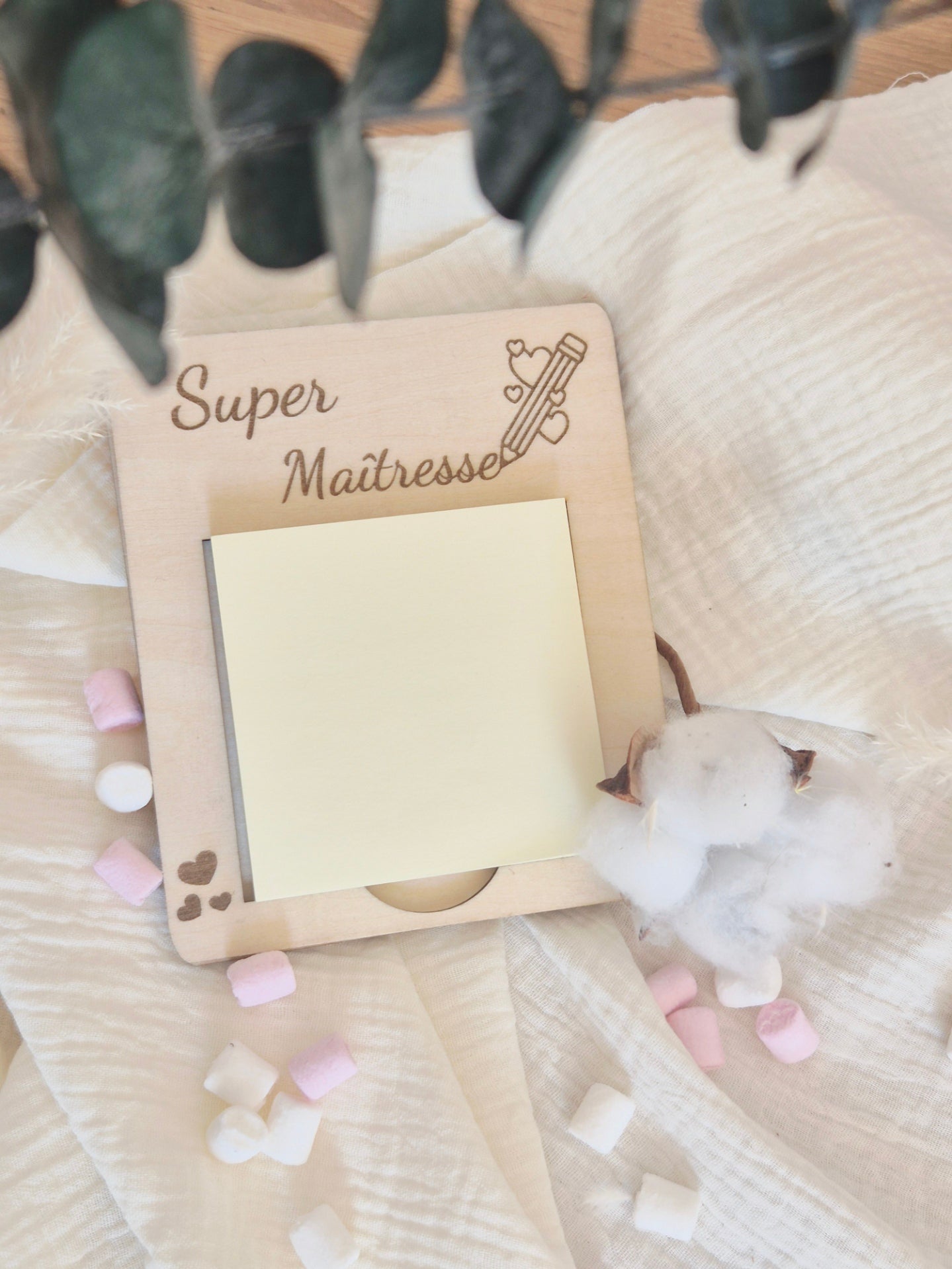 "Note d'attention" - Support post-it personnalisé