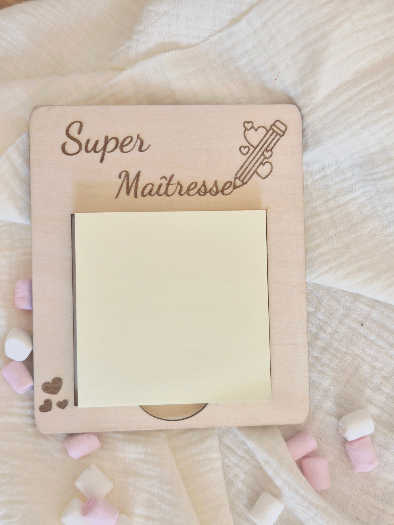 "Note d'attention" - Support post-it personnalisé