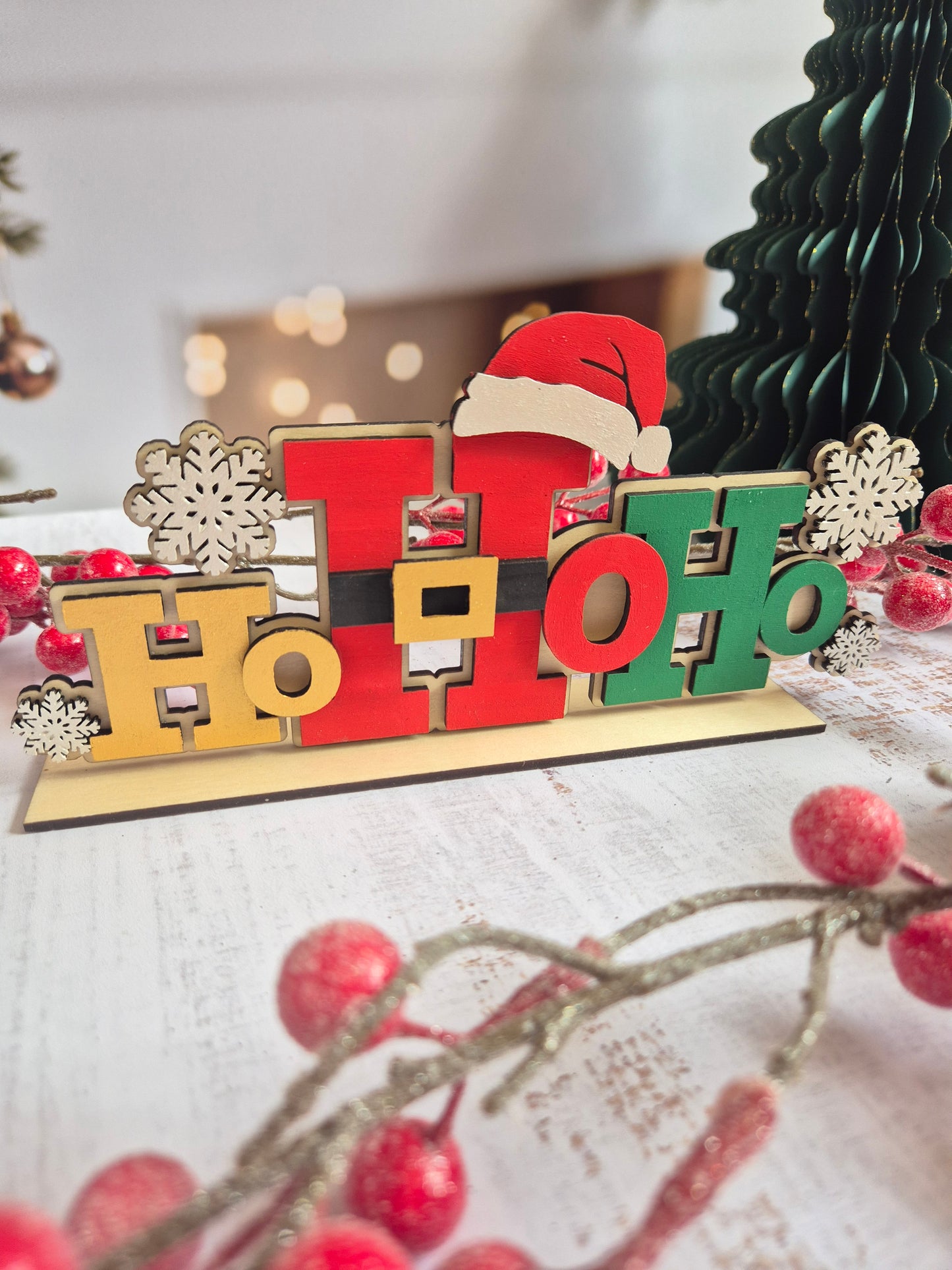 Décoration de table "Ho Ho Ho" - Fait main