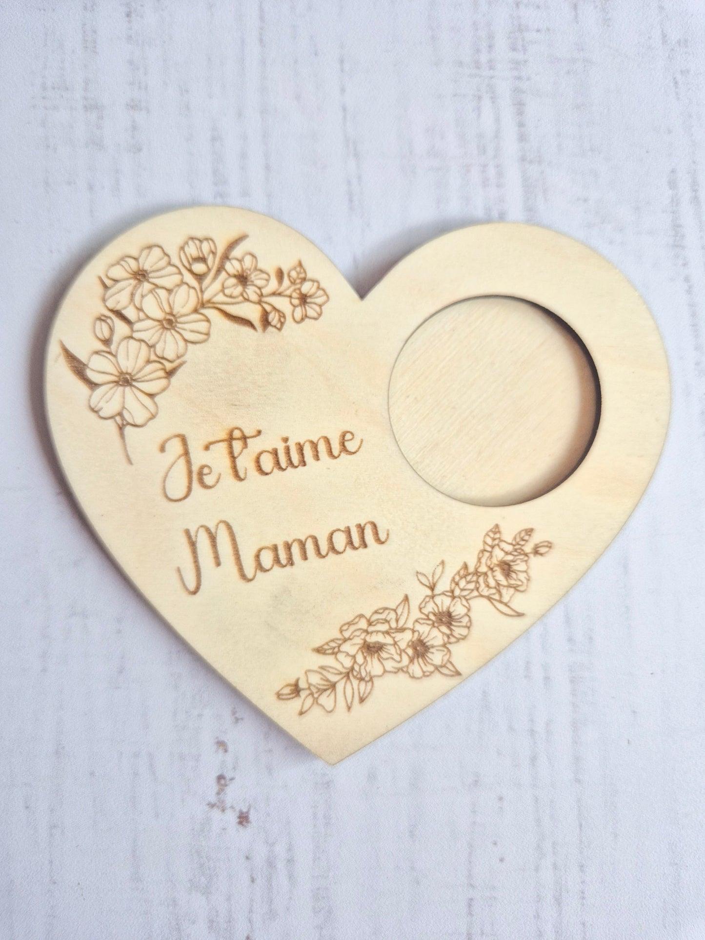 Photophore en bois - Cœur tendre