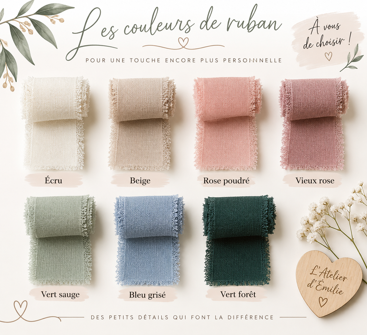 Magnet initiale florale personnalisé – En bois