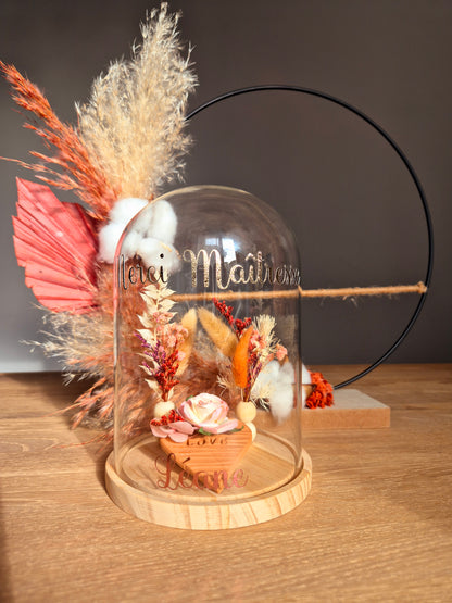 Cloche familiale personnalisée – Fleurs & personnages