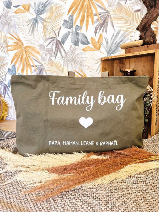 "Family bag" - Sac en coton XXL