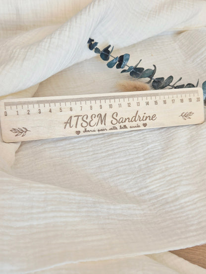 "Règle gravée" - Règle en bois personnalisée