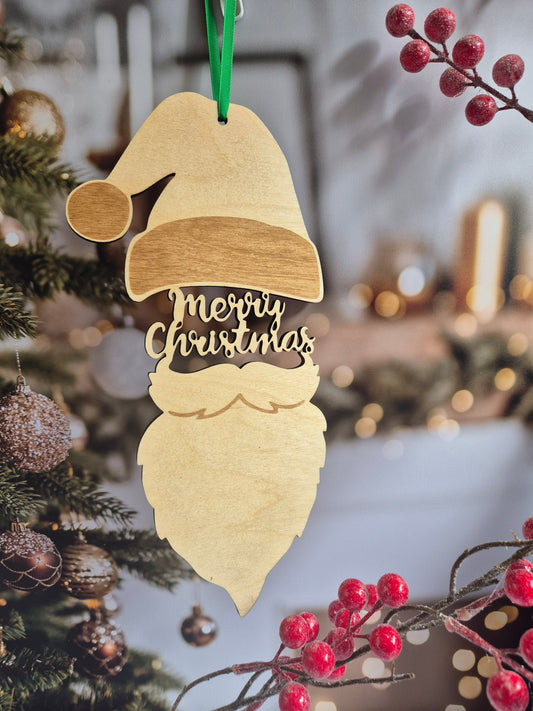 Suspension en bois “Barbe du Père Noël”