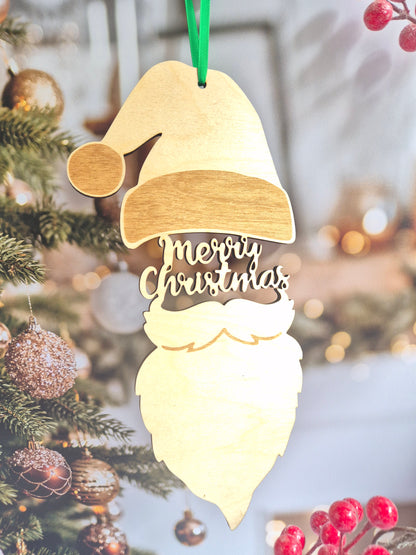 Suspension en bois “Barbe du Père Noël”