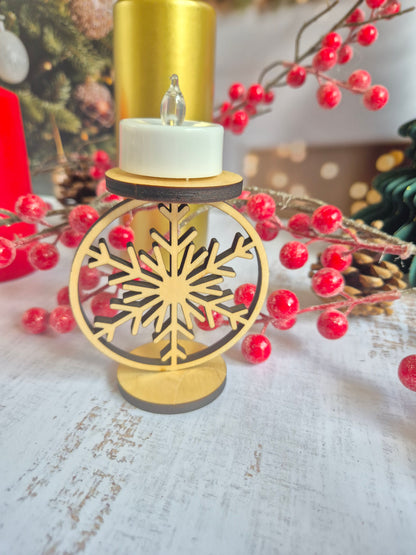Support bougeoir - “Flocon de Noël”