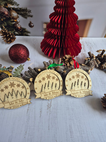 Boule de Noël - “Premier Noël Couple "