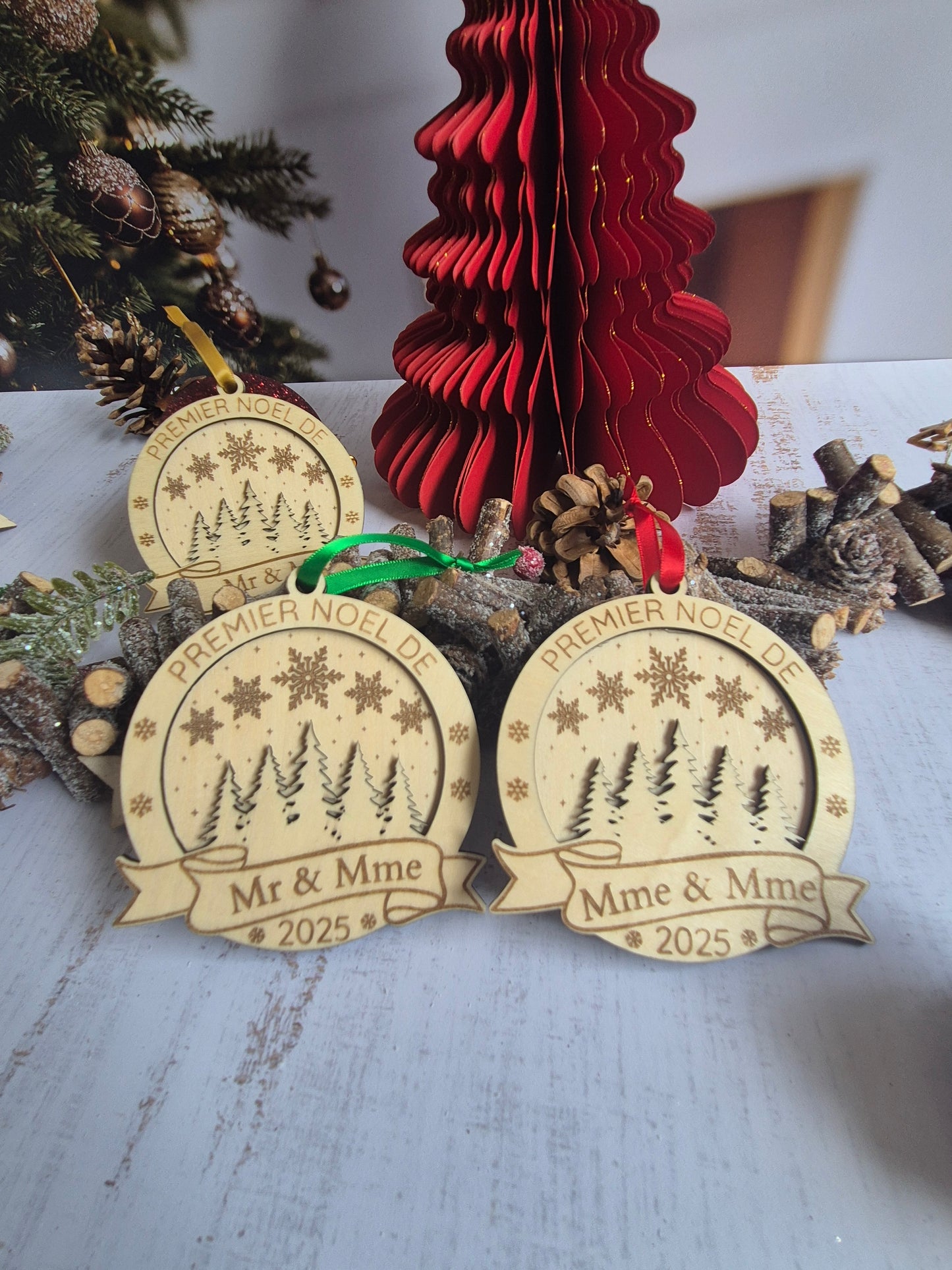 Boule de Noël - “Premier Noël Couple "