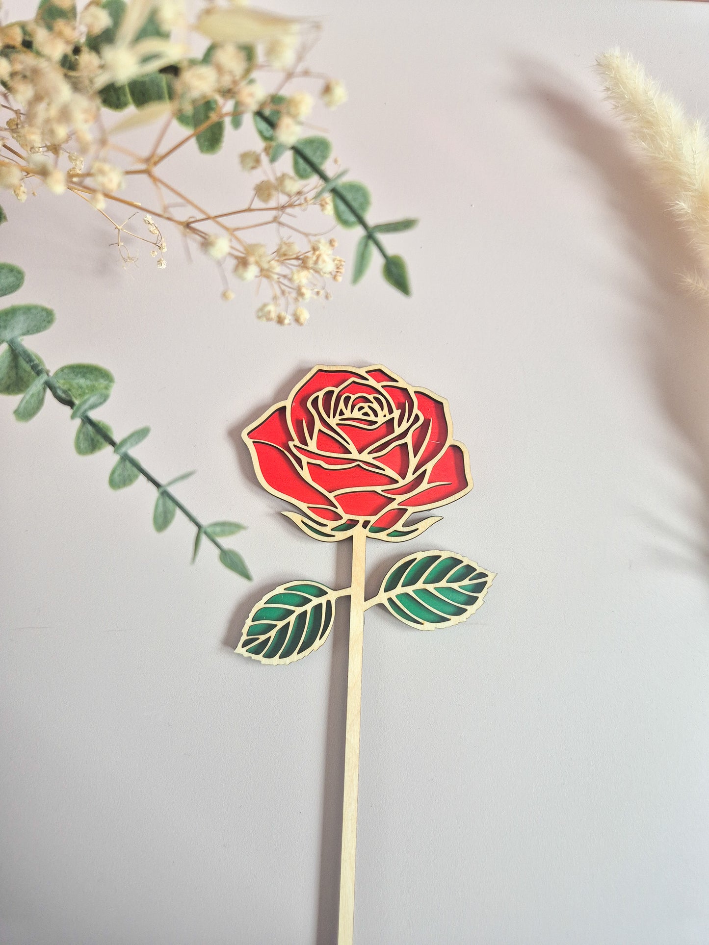 Collection Florale – Fleurs en bois faites main