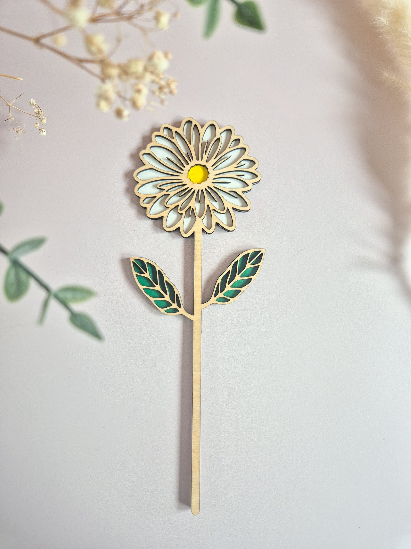 Collection Florale – Fleurs en bois faites main