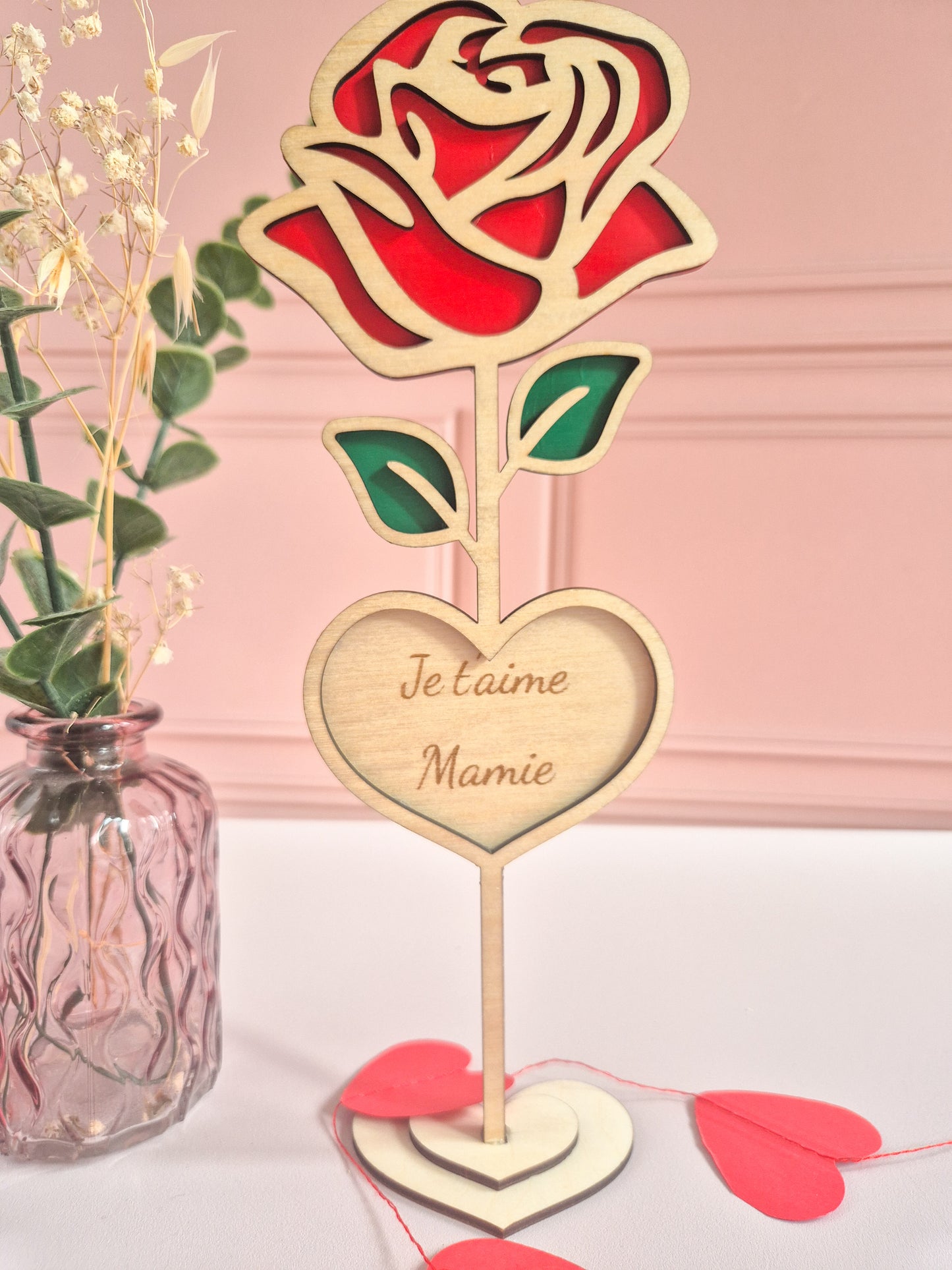 Rose d’Amour Éternel - Fait main