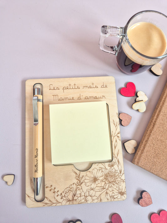 Mémo d’amour pour Mamie – Bloc-notes & stylo personnalisés