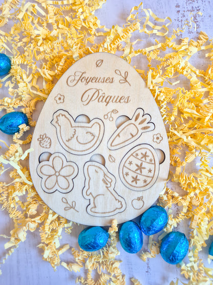 Puzzle œuf de Pâques en bois