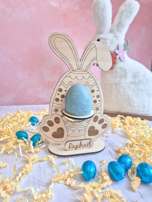 Support œuf de Pâques personnalisé – Lapin