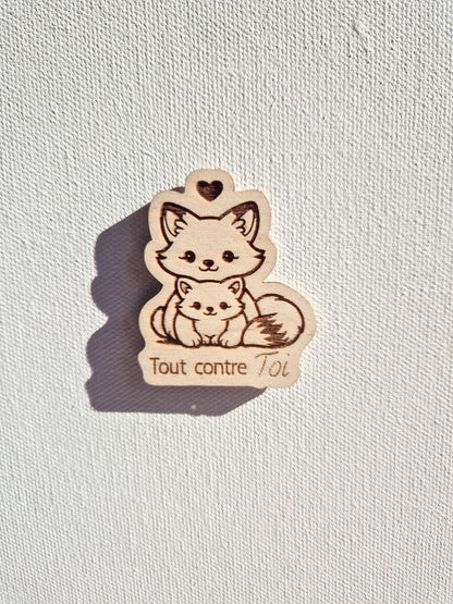 Mini magnet kawaii en bois – Collection douceur