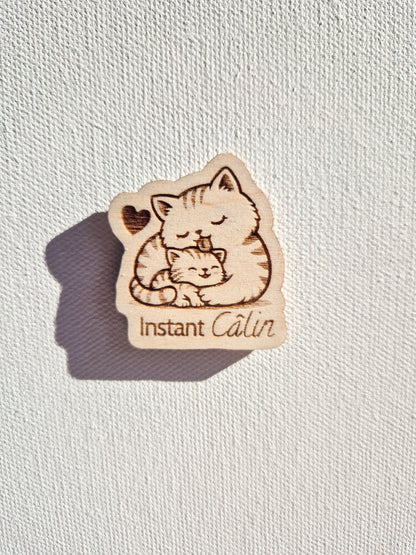Mini magnet kawaii en bois – Collection douceur