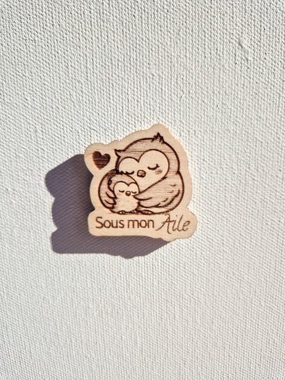 Mini magnet kawaii en bois – Collection douceur