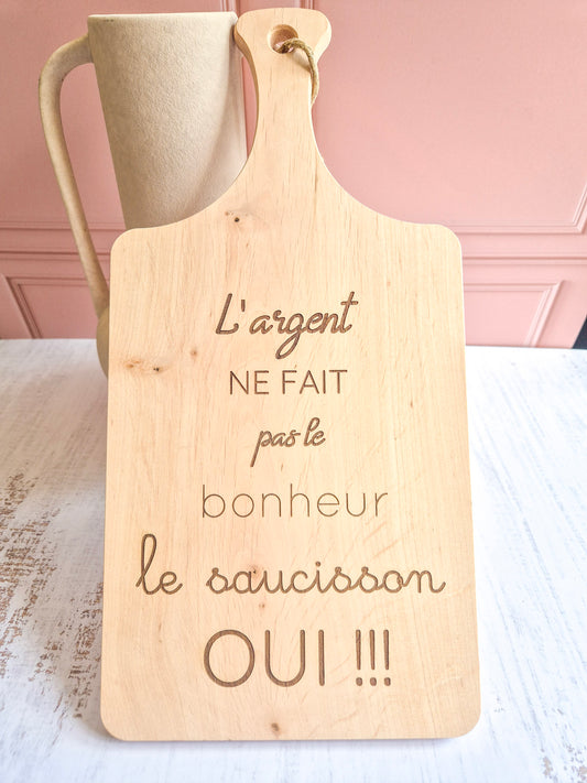 Planche à découper personnalisée en bois d’aulne
