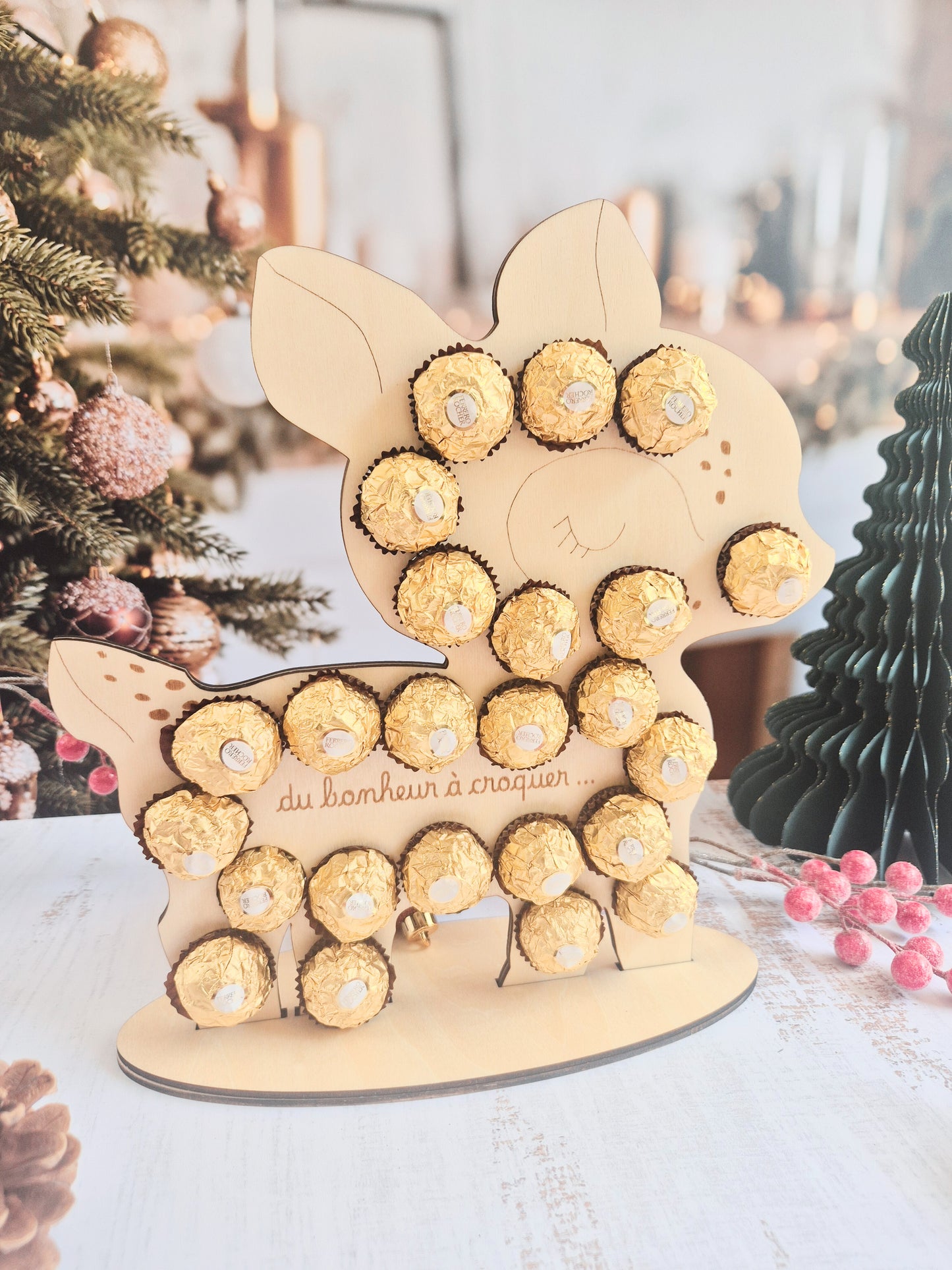 Calendrier de l’Avent gourmand « Petit renne » – En bois fait main