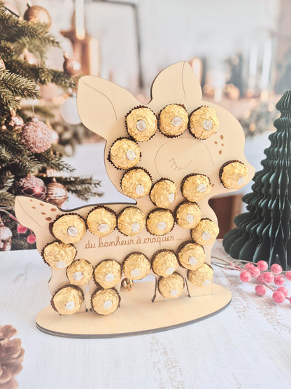 Calendrier de l’Avent gourmand « Petit renne » – En bois fait main
