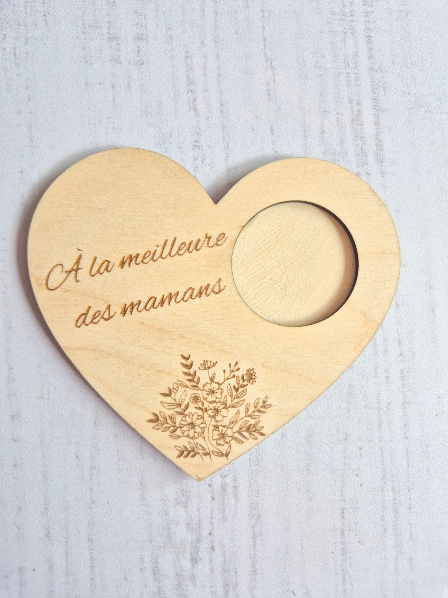 Photophore en bois - Cœur tendre