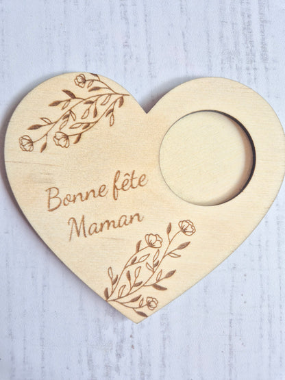 Photophore en bois - Cœur tendre