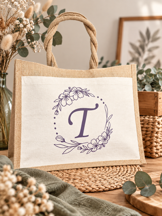 Cabas personnalisé – Couronne florale
