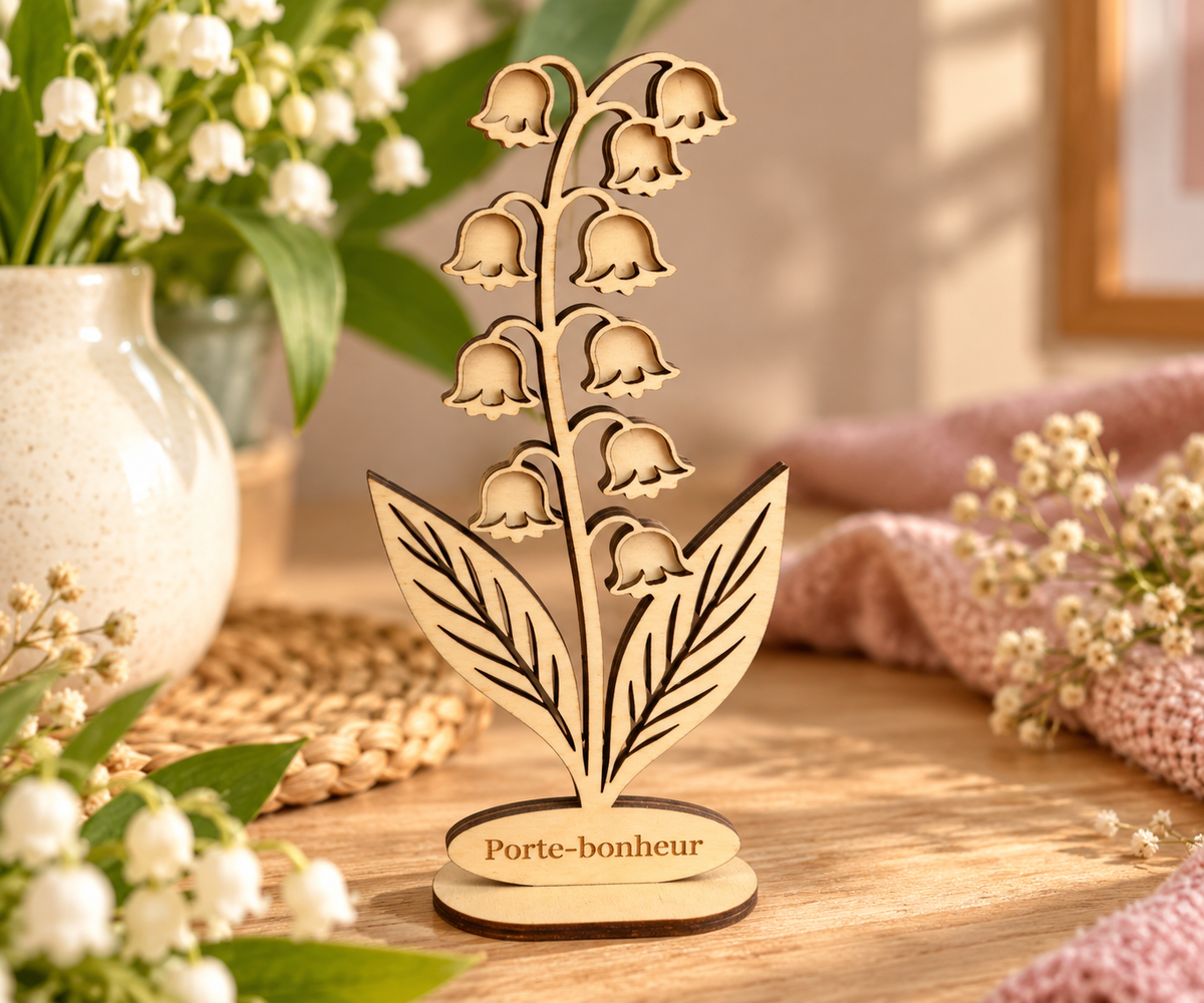 Muguet éternel en bois – Porte-bonheur