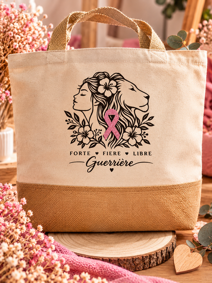 Sac cabas – Les Guerrières | Collection Octobre Rose