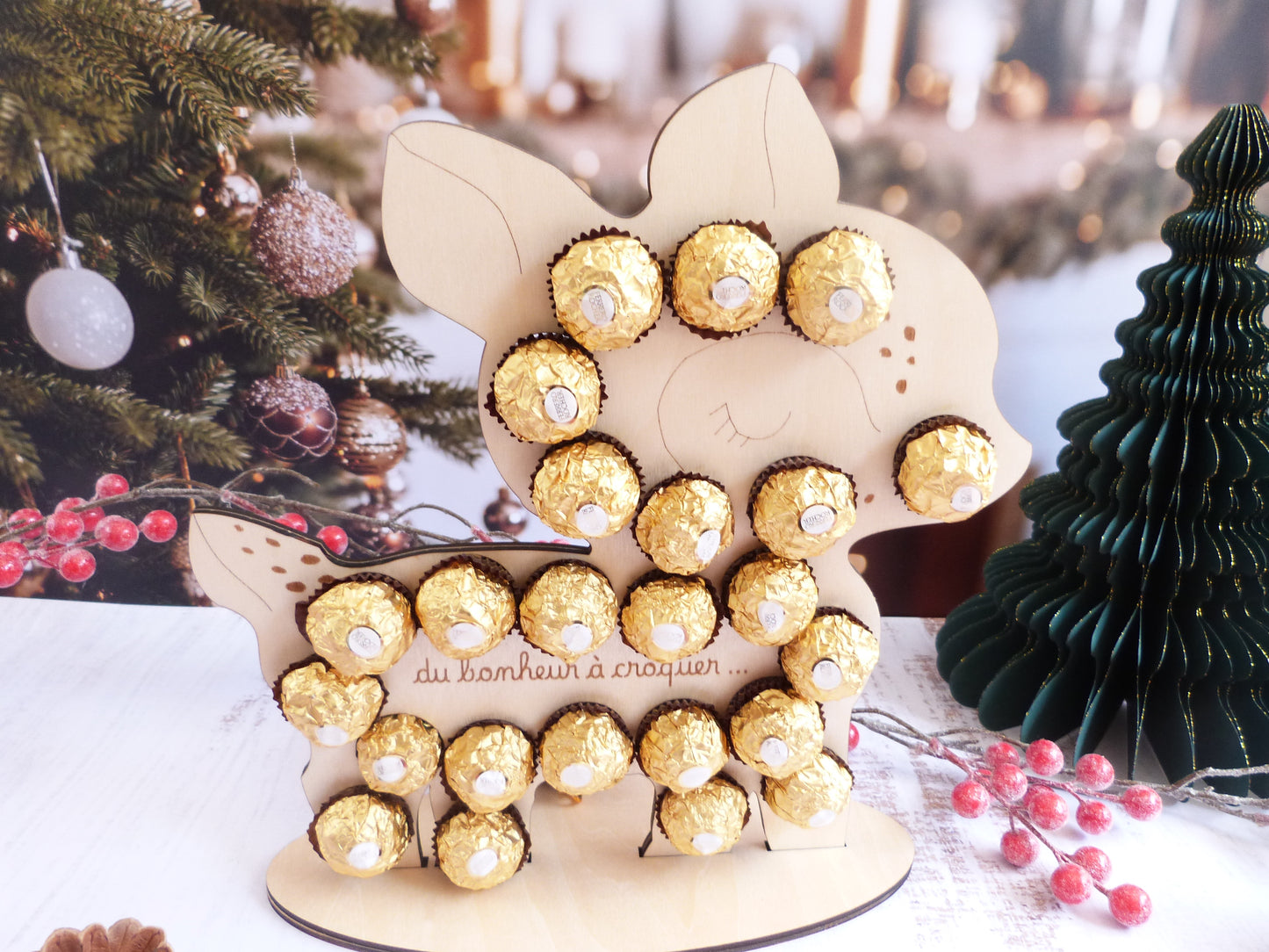 Calendrier de l’Avent gourmand « Petit renne » – En bois fait main