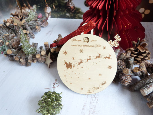 Boule de Noël “Compte à rebours avant Noël”